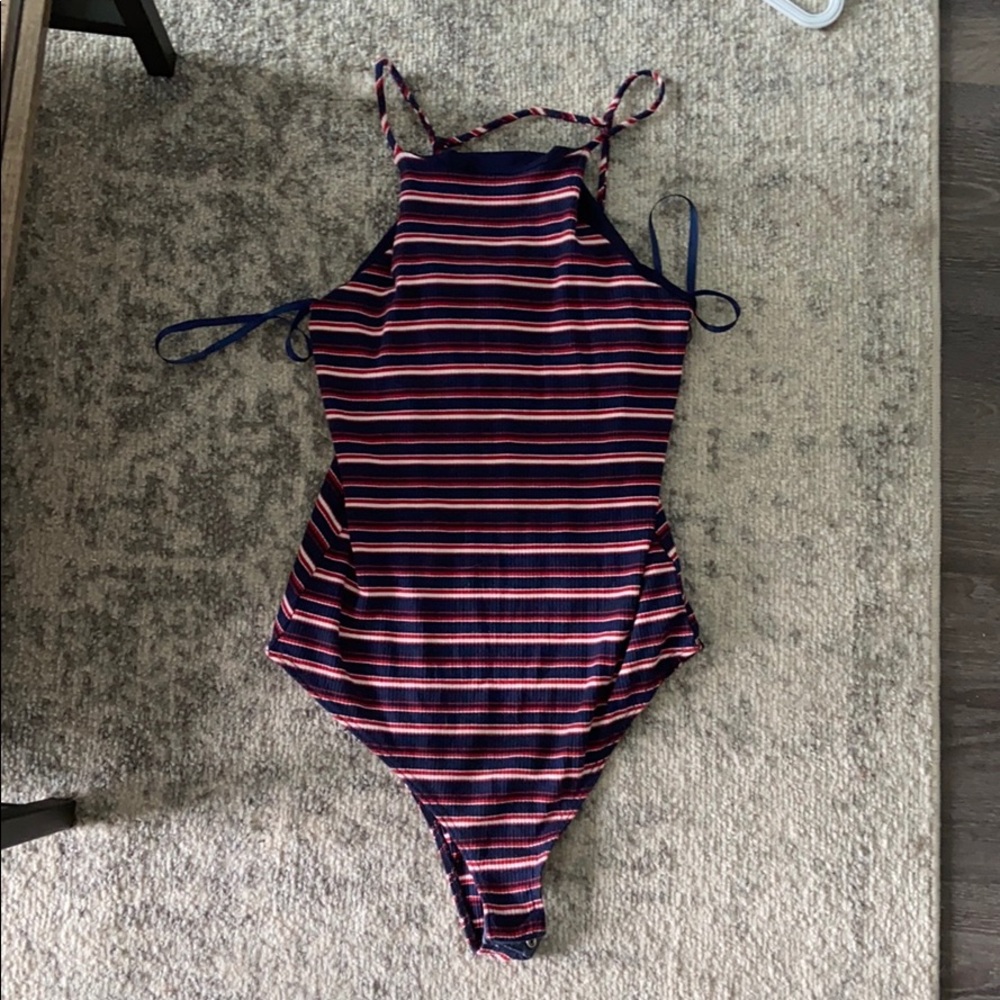 Striped bodysuit